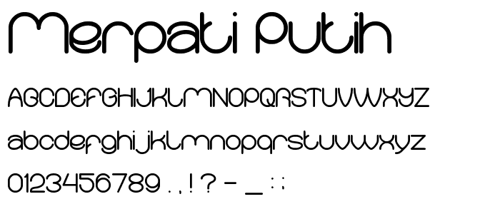 Merpati Putih font